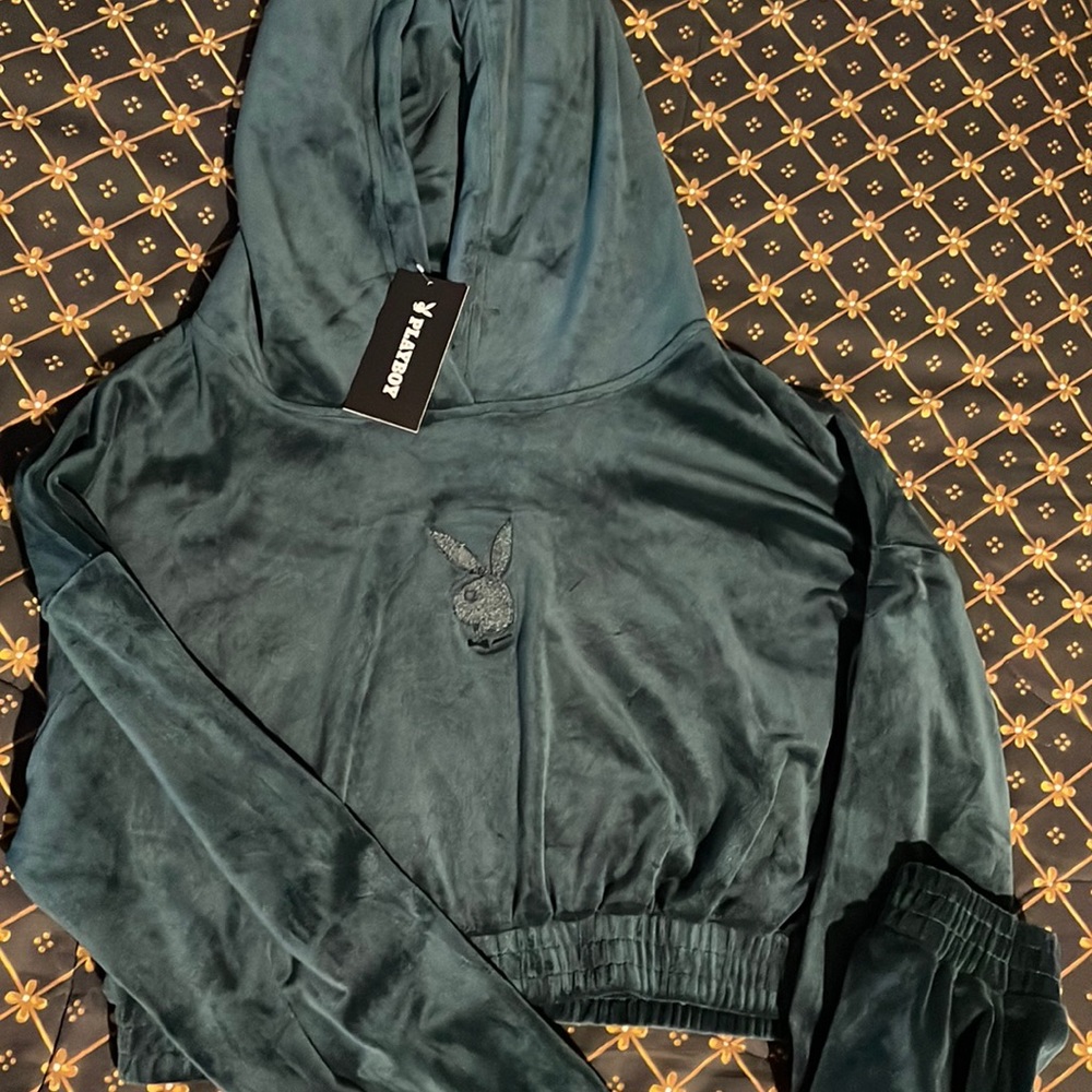 NWT cropped playboy hoodie OPEN TO OFFERS